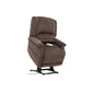 Mega Motion Zero Gravity Recliner with heat & massage in iron color, shown in lift position  to help user stand on their own