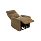 Olive Mega Motion MM-3615 Power Lift Recliner with heat & massage, reclined to napping position for restful nap with footrest elevated high