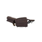 Dark Brown Mega Motion MM-3730 Lift Chair with lumbar support, reclined to a near-flat position, resembling a bed to sleep comfortably