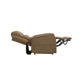 Mega Motion MM-3603 Lay Flat Recliner chair in gold brown color, reclined to zero gravity position with footrest raised higher than heart level