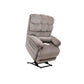 Mega Motion Trendelenburg Lift Chair in natural beige color, shown lifting up to help the user stand up on their own