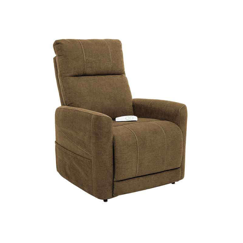 Olive Mega Motion MM-3615 Power Lift Recliner with heat & massage in upright position with backrest straight to sit upright