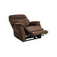Mink Brown Mega Motion MM-3710 Infinite Position Lift Chair reclined for a napping position with footrest raised to take a restful nap