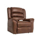 Mega Motion MM-6200 Lift Reclining Chair in reddish brown color, shown in a seated position with side pockets for storage of items