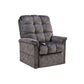 Mega Motion MM-5001 Lift Recliner Chair in graphite gray, shown in upright position