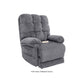 Gray Mega Motion Trendelenburg Lift Chair with plush cushioning and comfortably padded armrests, sitting in upright position