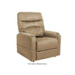  Golden brown Mega Motion MM-3601 lift recliner with heat & massage, in upright position with backrest straight & footrest down