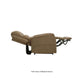 Mega Motion MM-3603 Lay Flat Recliner chair in gold brown color, reclined to zero gravity position with footrest raised higher than heart level