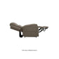 Mega Motion MM-3603 Lay Flat Recliner chair in steel color, reclined to zero gravity position with footrest raised higher than heart level