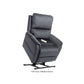 Metallic gray Mega Motion MM-3605 Power Lift Recliner in lift position tilted forward to help user stand on their own