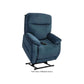 Navy Blue Mega Motion MM-3710 Infinite Position Lift Chair in lift position with seat tilted forward to help user stand on their own