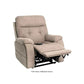 Stone Color Mega Motion MM-3712 Power Lift Recliner. Shown with backrest upright & footrest elevated high. Ideal for watching TV