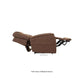 Brown Mega Motion MM-3730 Lift Chair with lumbar support, reclined to a near-flat position, resembling a bed.
